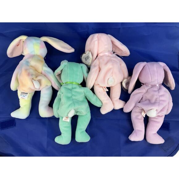 Ty Beanie Babies Bunny Bundle (4pcs) Hippie, Hippity, Hoppity, And Floppity. - Picture 5 of 16